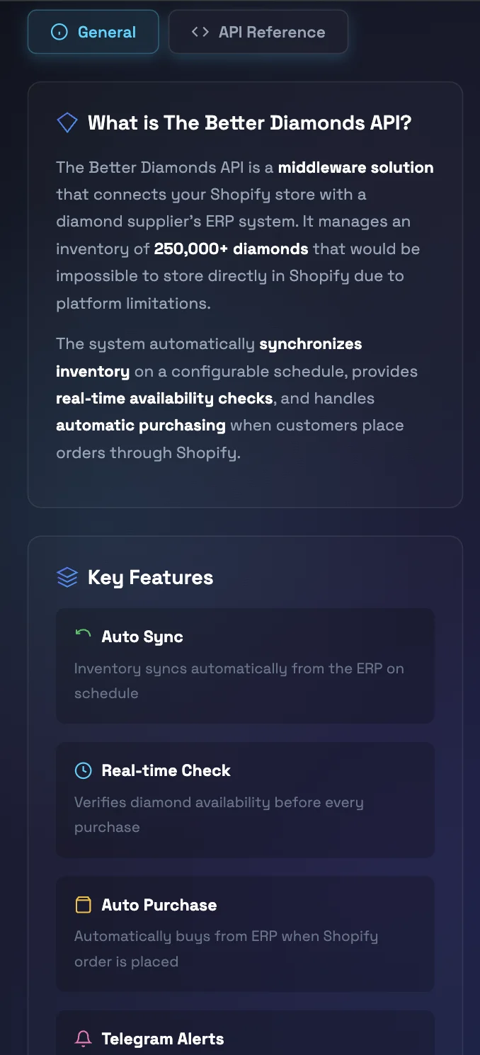 The Better Diamonds Mobile Dashboard 7